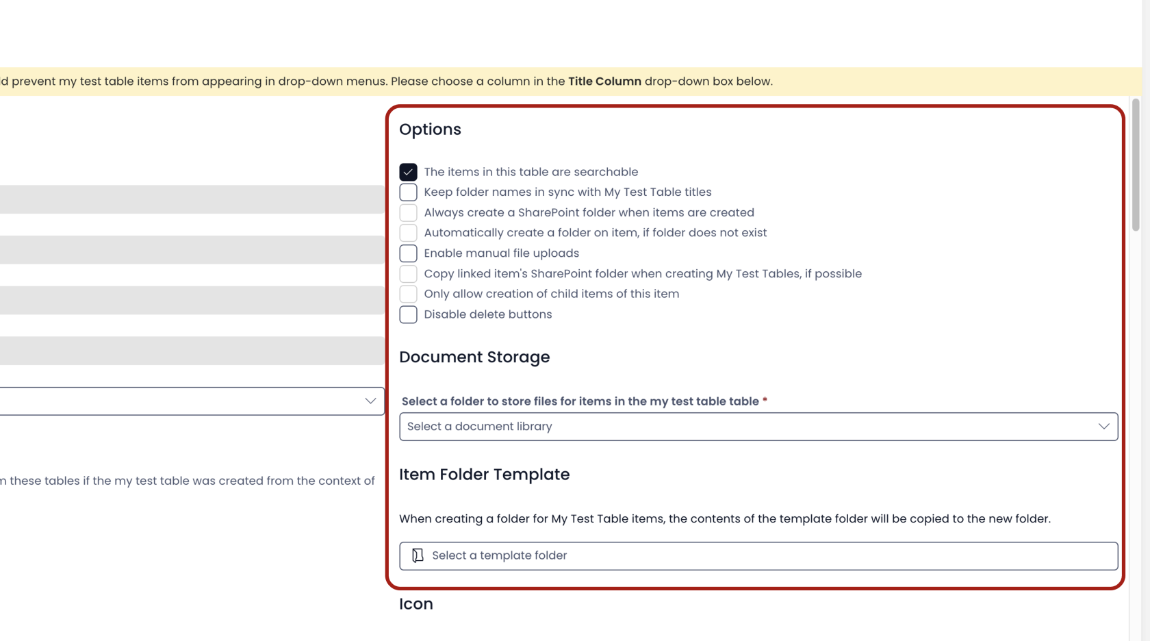 Document Storage options