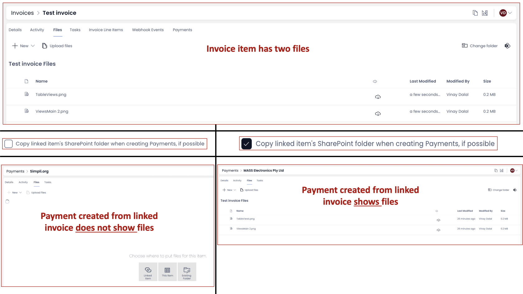 Invoice files example