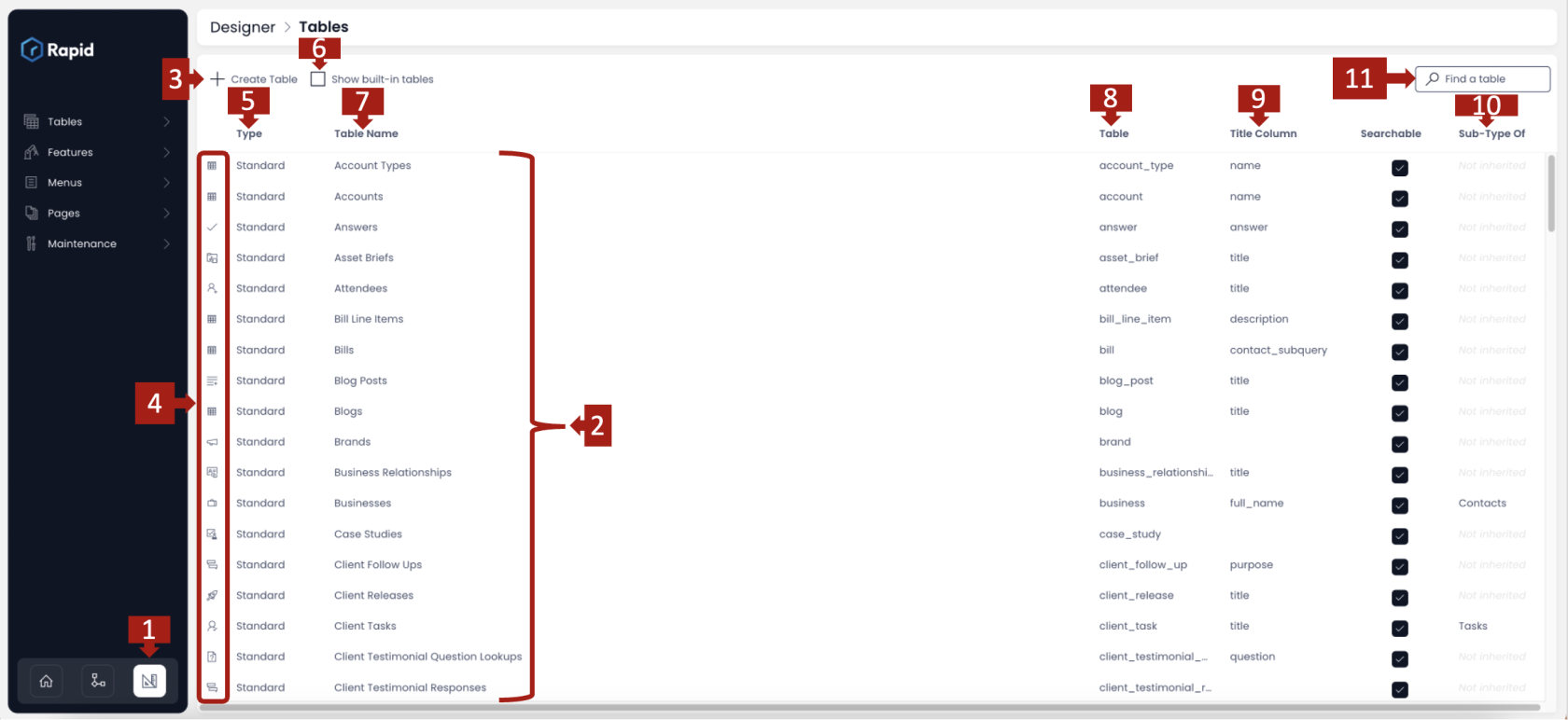 Table Configuration Image